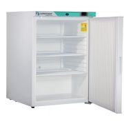 Corepoint Scientific White Diamond Series Undercounter Flammable Storage Refrigerator, Freestanding, 5 Cu. Ft., Solid Door