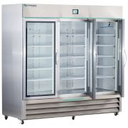 Corepoint Scientific White Diamond Series Laboratory and Medical Swinging Triple Stainless Steel Glass Door Refrigerator 72 Cu. Ft.