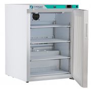 Corepoint Scientific White Diamond Series Undercounter Refrigerator, Freestanding, 5.2 Cu. Ft., Solid Door. Three year parts and labour plus additional two years compressor parts warranty.