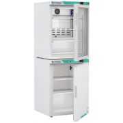 Corepoint Scientific White Diamond Series Refrigerator & Freezer Combination, 10 Cu. Ft., Glass Door Refrigerator/Solid Door Freezer