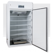 Drosophila Biological Incubator - Standard 41 series (41" wide), with (6) tiers, non-lighted chamber, Phenolic coated Refrigeration coil to prolong life of chamber from acidic environment created by Drosophila.  Also standard equiped with H1 Pan-type Humi