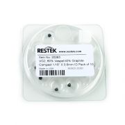 Restek Compact Vespel/ Graphite Ferrules, Fit 0.45/0.53mm ID Fused Silica Columns. 0.8mm ID, 1/16" Fitting Size. 10/pk.