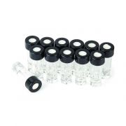 1.0ml Micro-Vial,Accuform, Borosilicate Glass, Screw Thread Graduated, With Open Top Closure Pack of 12
