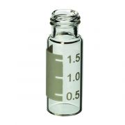 Restek vials, 2mL clear, 9mm thread with graduations & marking spot; caps sold separately; pkg/100.
