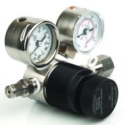 Regulator Spectra/Linde, Mini SS High Purity, 0-100psi 1 Stage Regulator for 6A Cylinder CGA 180