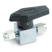 Valve, Sulfinert, Plug Valve, 2-Way, Straight 1/8" Fittings