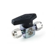 Valve, Sulfinert, Plug Valve, 2-Way, Straight 1/4" Fittings