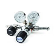 Dual-Stage Ultra-High Purity Chrome-Plated Brass Inert Gas Regulators, CGA 580. All regulators are rated to 3,000 psig (20,684 kPa) maximum inlet pressure. Inlet gauge: 0 to 4,000 psig (0–27,579 kPa) Outlet assembly: diaphragm valve, 1/4" tube fitting.