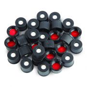 Vial Cap & Septa, 8-425 Black Top Hat PTFE Sil Septa Closure 100Pack