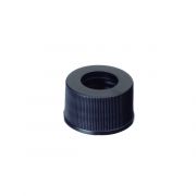 Vial Caps, Black Polypropylene Open Hole Pack of 1000