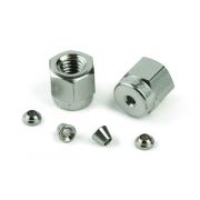 Restek Parker Nut & Ferrule Set, Stainless Steel 1/16", Pack of 2.