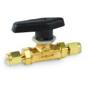 Parker Balston Shut-Off Gas Valve, Brass, 2-Way Ball-Type, 1/8"; each.