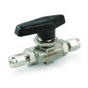 Parker Balston Shut-Off Gas Valve, Stainless Steel, 2-Way Ball-Type, 1/8"; each.