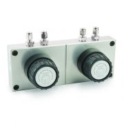 Super-Clean Baseplate, Two Position, for Two Cartridge Filters, 1/8" SS Fittings