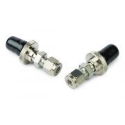Restek Click-On Trap Connectors, ¼" stainless steel connectors; pkg/ 2.