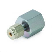 Restek Siltek/Sulfinert Treated Female Connector; 1/8" to 1/4" NPT; Swagelok #SS-200-7-4; each.