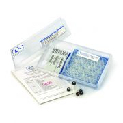 Certified Vials, Unassembled 2mL Clear Vial w/Marking Spot and Bonded PTFE/Silicone Septa, 100pk