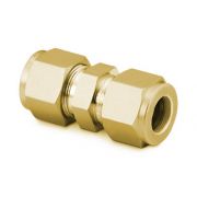 Swagelok union fitting, brass, 1/8"; 5/pkg.