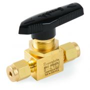 Restek Swagelok Shut-Off Gas Valve, Brass, Ball-Type, 1/8"