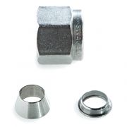 Restek Swagelok fitting set; stainless steel; ¼" nut & ferrule; pkg/5.