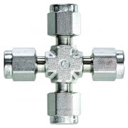 Swagelok Fitting, Stainless Steel, 1/8" Cross, ea