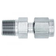 Restek Swagelok Fitting, Stainless Steel, 1/8" to 1/8" NPT Male Connector, 2-pk.