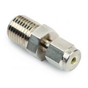 Swagelok Fitting, Stainless Steel, 1/8" to 1/4" NPT Male Connector, 2-pk