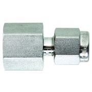 Swagelok Fitting, Stainless Steel, 1/8" to 1/8" NPT Female Connector, 2-pk