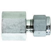 Swagelok Fitting, Stainless Steel, 1/4" to 1/4" NPT Female Connector, 2-pk