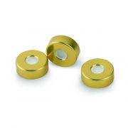 SPME Vial Cap 20mm, Gold Steel Crimp with MicroCenter PTFE/Silicone Septa, 1000-pk PK