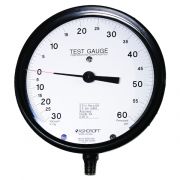 Test Gauge, Analog, 6" Diameter, 1/4" NPT, 30"Hg to 60psig