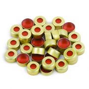 Vials, Crimp Seal, 11mm Yellow PTFE/RR Pack of 100
