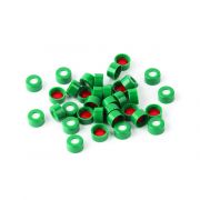Caps, Short Screw, 9mm Green PTFE/Sil Pack of 100