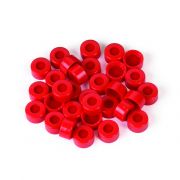 Caps, Short Screw, 9mm Red PTFE/Sil/PTFE Pack of 100