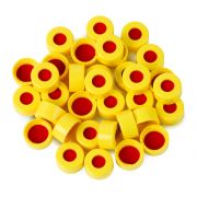 Caps, Short Screw, 9mm Yellow PTFE/Sil/PTFE Pack of 1000