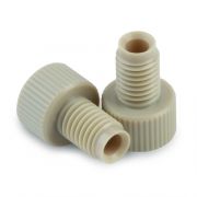 Restek PEEK finger-tight fittings for 1/8" tubing, ¼-28 threads; pkg/10.