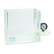 Restek glass vacuum chamber, w/ gauge & valve, for Resprep® manifolds, 6 or 12-port.