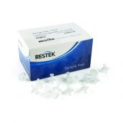 Restek Syringe Filter, 13mm, 0.22um PTFE 100pk White Luer Lock Inlet.
