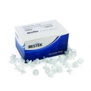 Restek Syringe Filter, 13mm, 0.45µm PTFE membrane; white; luer lock inlet; pkg/100.