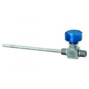 Sample Cylinder Valve 1/4" Male NPT x 1/4" Male NPT w/5.25" Dip Tube, 3500psig DOT press rating, Stainless Steel