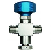 Sample Cylinder Valve UHP, 1/4" Male NPT x 1/4" Male NPT w/2850psi Rupture Disc, 5000psig DOT press rating, SS