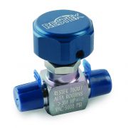 Sample Cylinder Valve UHP, 1/4" Male NPT x 1/4" Male NPT w/2850psi Rupture Disc, 5000psig DOT press rating, Sulfinert