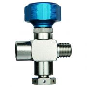 Sample Cylinder Valve UHP, 1/4" Male NPT x 1/4" Female NPT w/2850psi Rupture Disc, 5000psig DOT press rating, SS