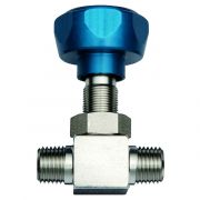 Restek Metering Control Valve, 1/4" Male NPT x 1/4" Male NPT 3500psig DOT press rating, Stainless Steel, each.