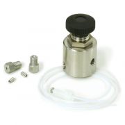 HPLC Prime/Purge Valve, 1/4-28 Flanged Seat, SS, w/Tubing and Fittings