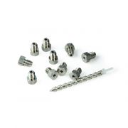Restek 1/16" Stainless Steel Fitting for Agilent HPLC systems; 1/16" Fitting Male Nut, 1/16" Front and Back Ferrules, 10pk.