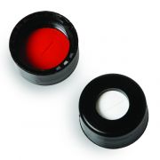 Caps, Short screw, 9mm, Black, PTFE/Silicone w/slit 100/pk