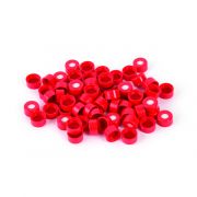 Caps, Short screw, 9mm, Red, PTFE/Silicone w/slit 1000/pk