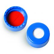 Caps, Short screw, 9mm, Blue, PTFE/Silicone w/slit 100/pk