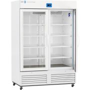 Premier Glass Door Laboratory Refrigerator with Variable Speed Compressor 49 Cu. Ft.2°C to 15°C. 110 - 120V AC, 15A breaker, NEMA 5-15 receptacle. Two (2) years parts and labor warranty, Seven (7) years compressor warranty